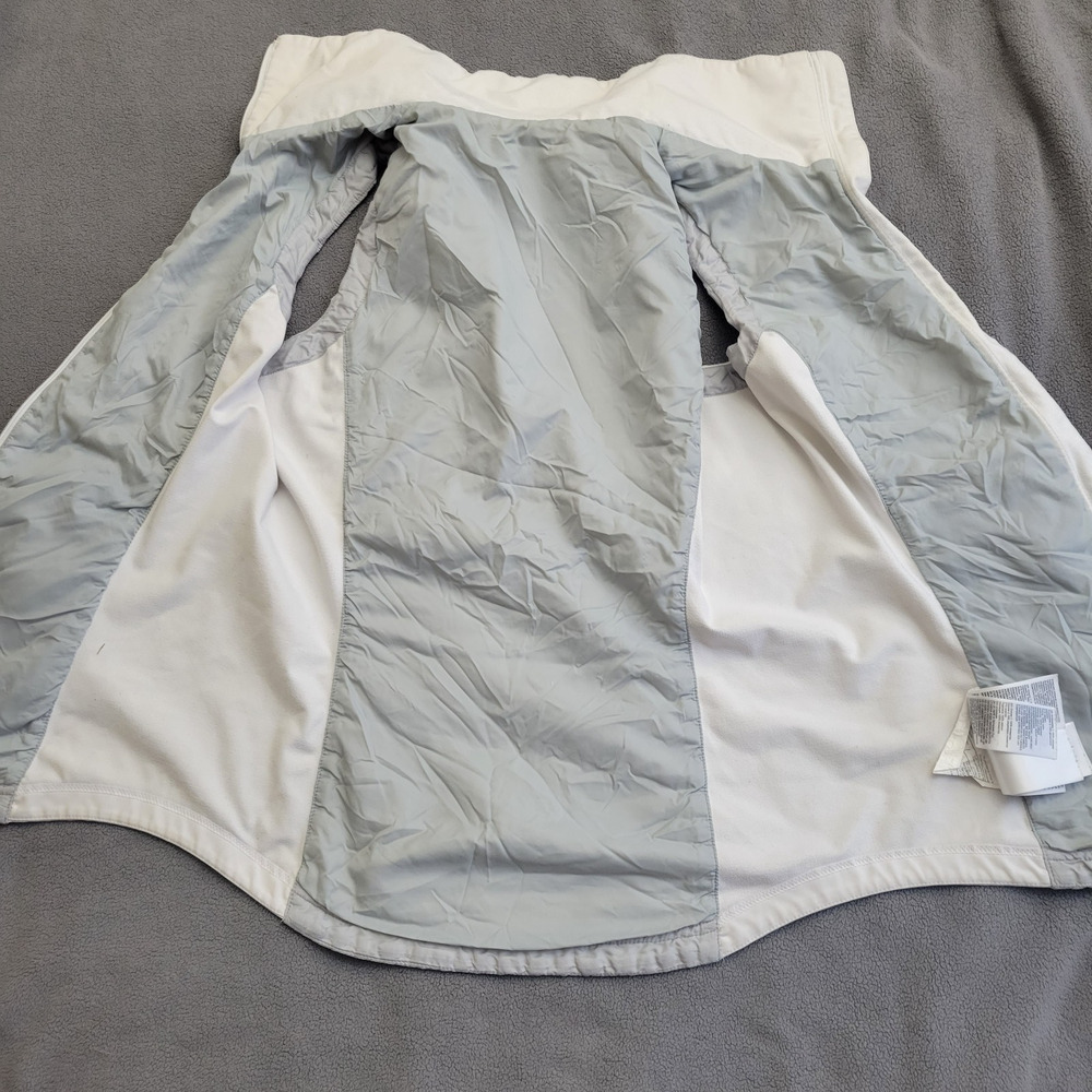 MARMOT Vest Womens Medium White Gray Quilted Warm Side Panels Walk Stroll - Picture 6 of 13